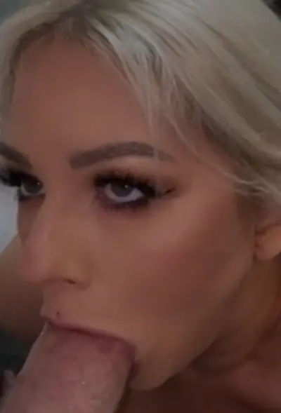 Blonde german hottie gives great blowjob cover image