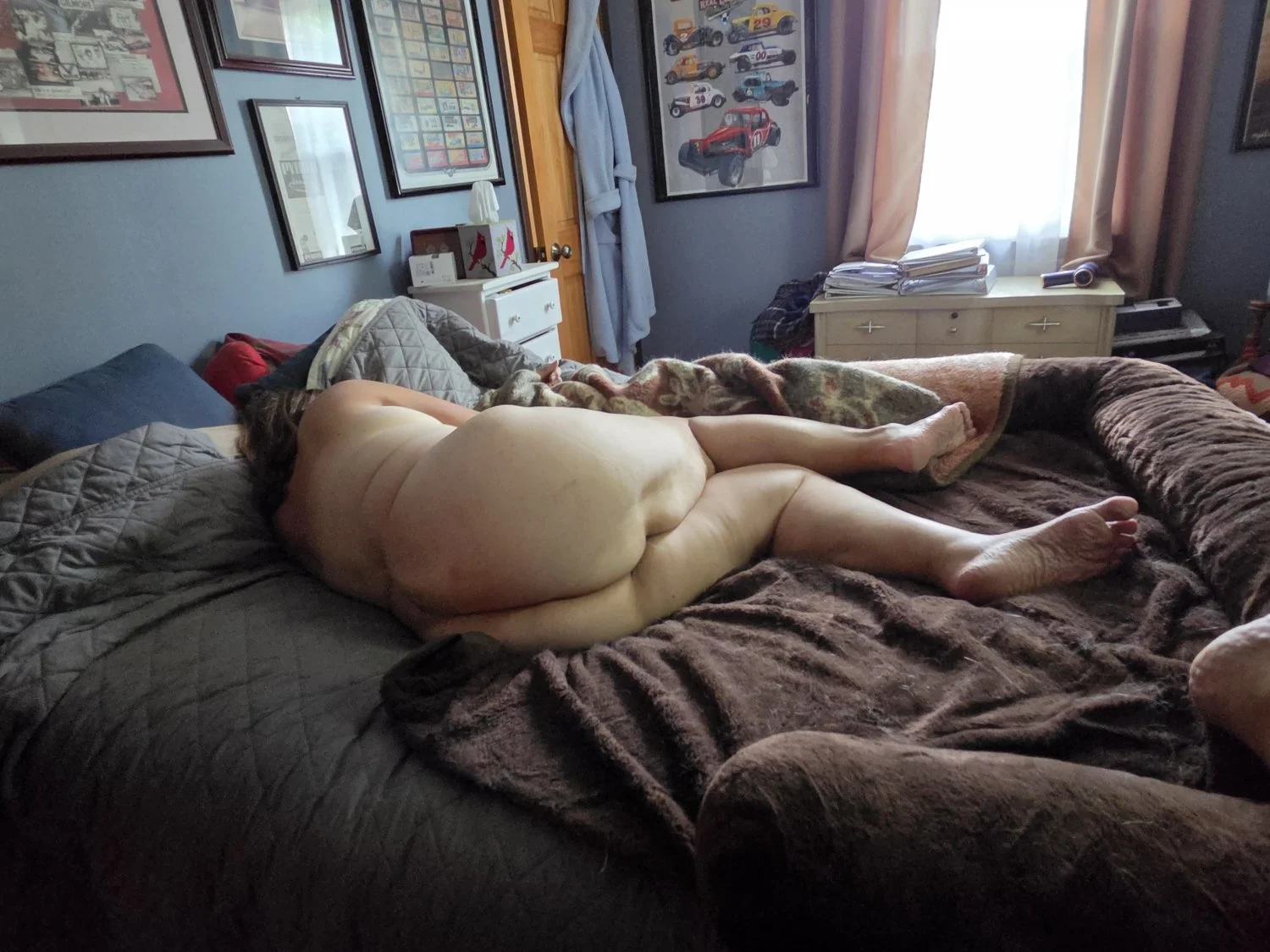 Shy Chubby mature wife private show. image 12
