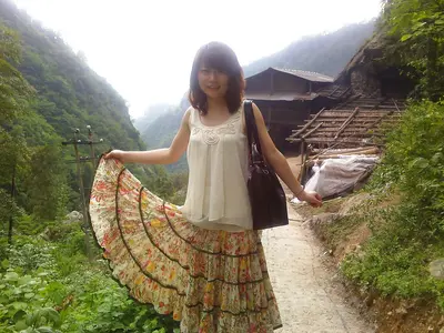 Slutty Chinese wife showing her hairy bush on holiday cover image