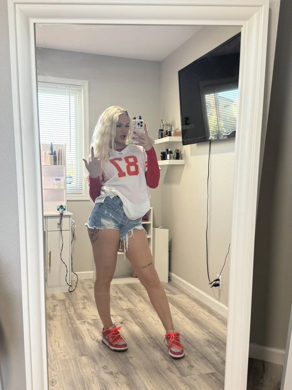 Blonde college whore image 9