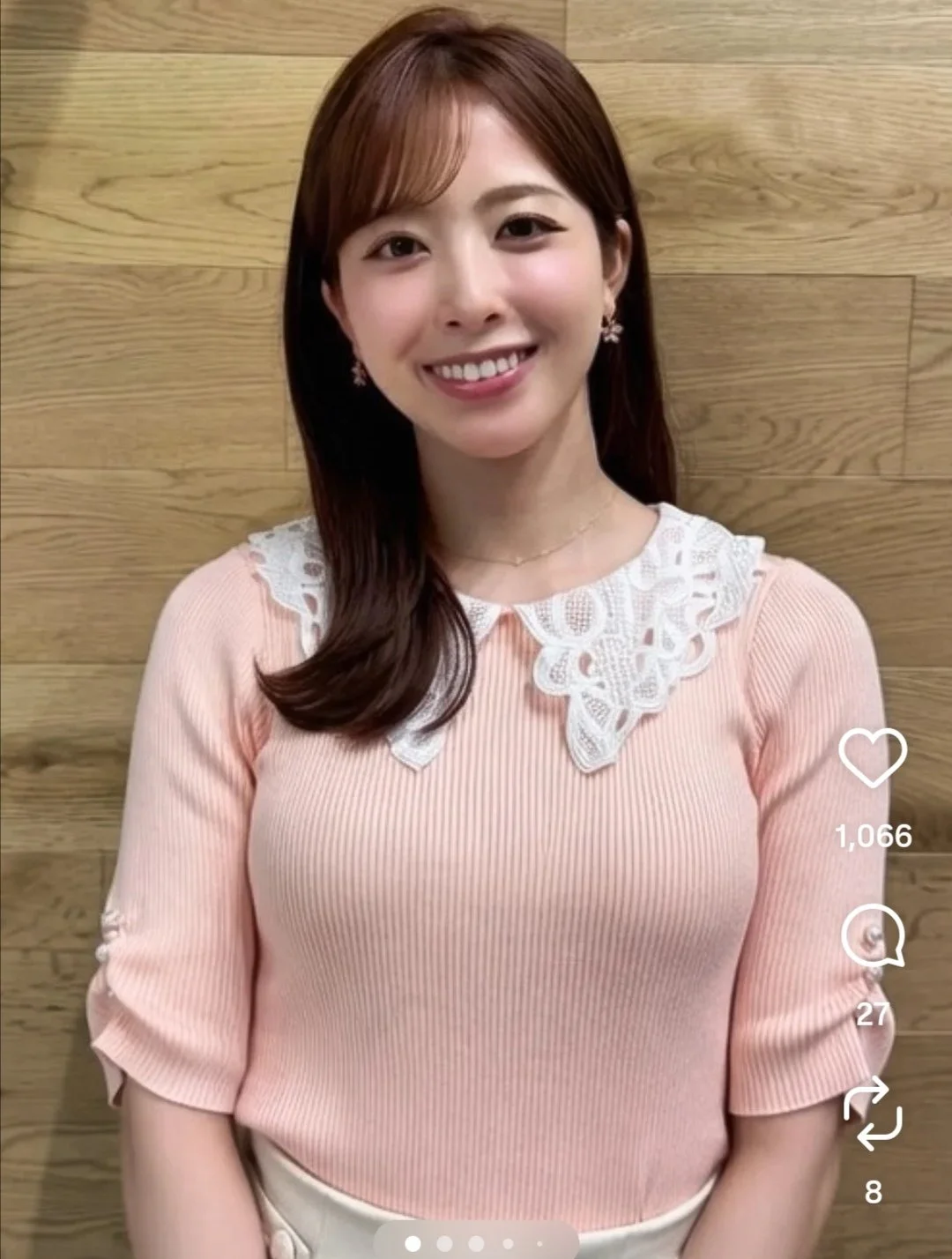 🔚Japanese　顔抜き　アナウンサー　田原萌々　ソフトエロ　一発やりたい image 3