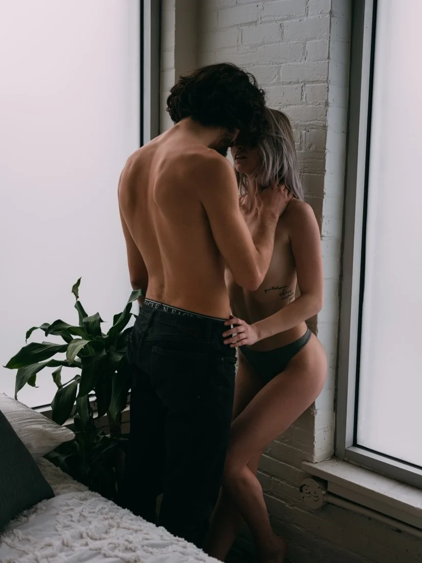 Random fun couple boudoir main image