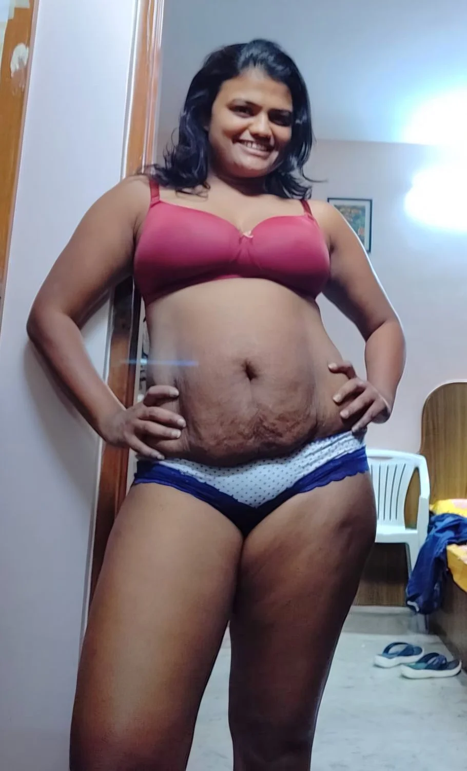 Thick Indian Big Boob Milf Dressed Undressed image 10