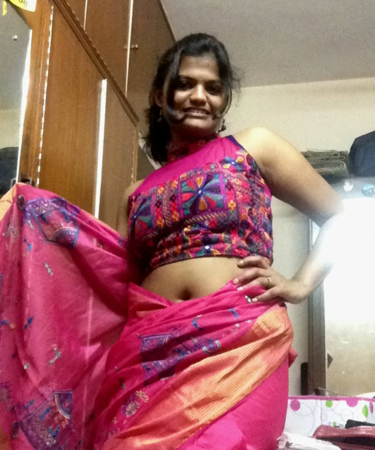 Thick Indian Big Boob Milf Dressed Undressed image 2