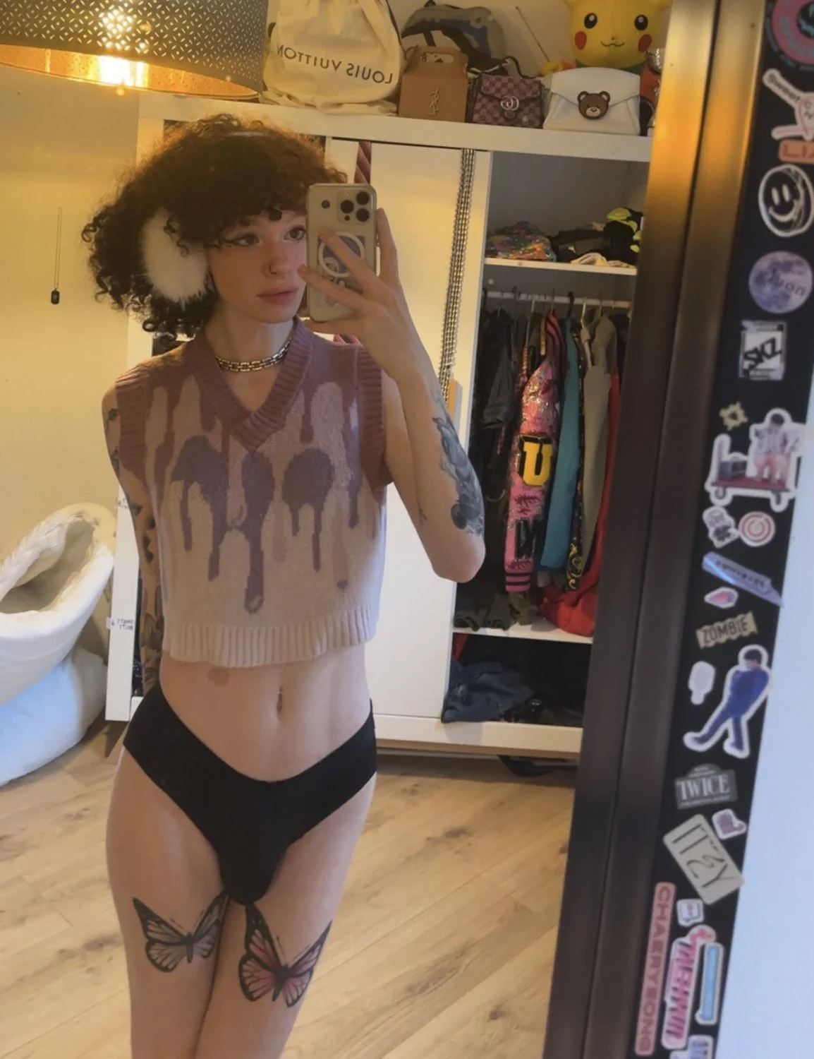 Skinny Hung Trans Girl With Curly Hair Using Big Toys - Tranny Trap Tgirl Ts Shemale Femboy Sissy main image