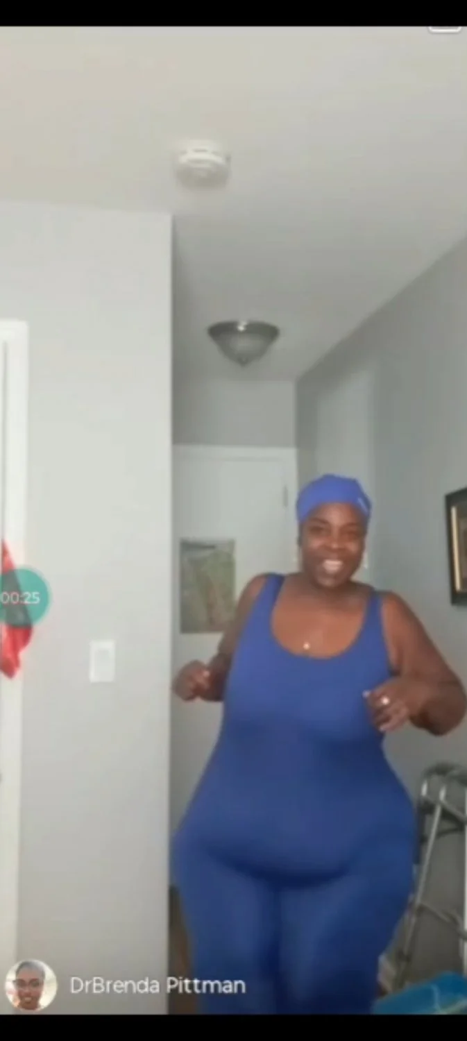 Extra large wide ass stranger granny workout instructor.... image 2