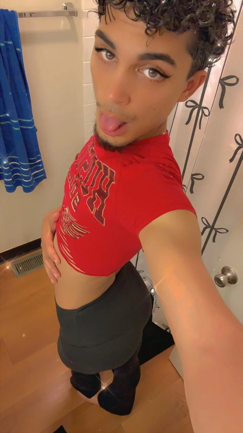 Boyfriend wearing girlfriends clothes and lingerie (DM if you want me to post stuff for you) image 11