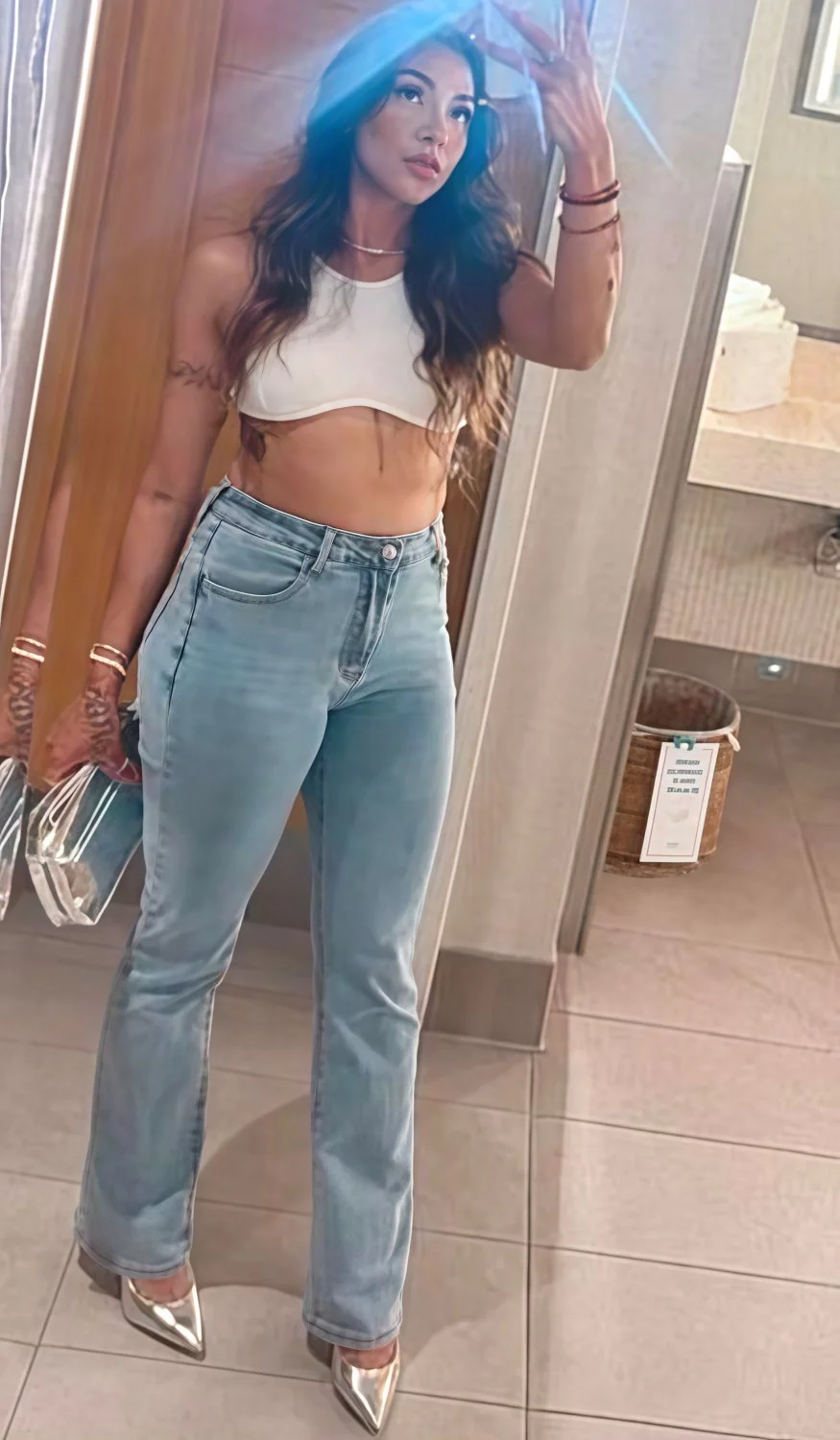 My gf’s fit sexy latina gym partner deserves to be treated like a cum dumpster image 19
