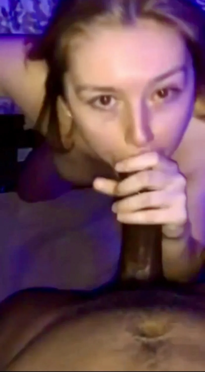 Sexy sorority girl sucks two fat BBCs image 3