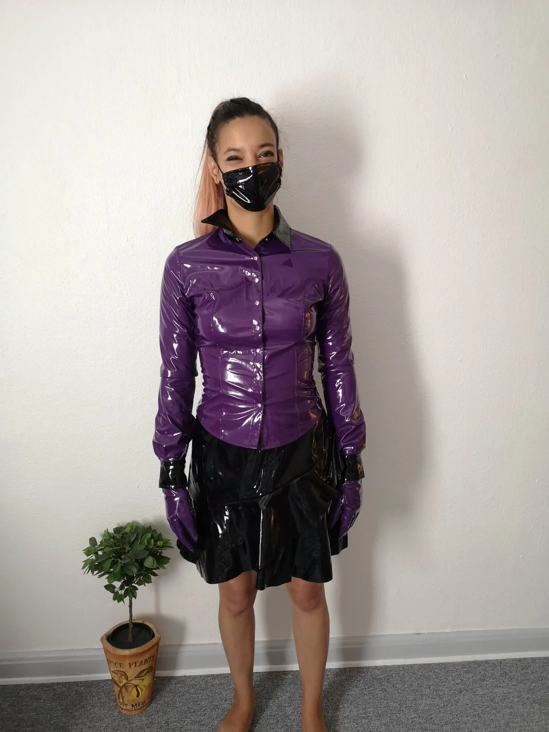 Fucking real hooker in PVC image 15