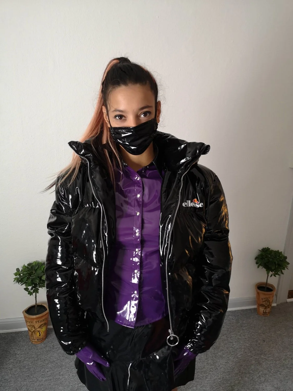 Fucking real hooker in PVC image 41