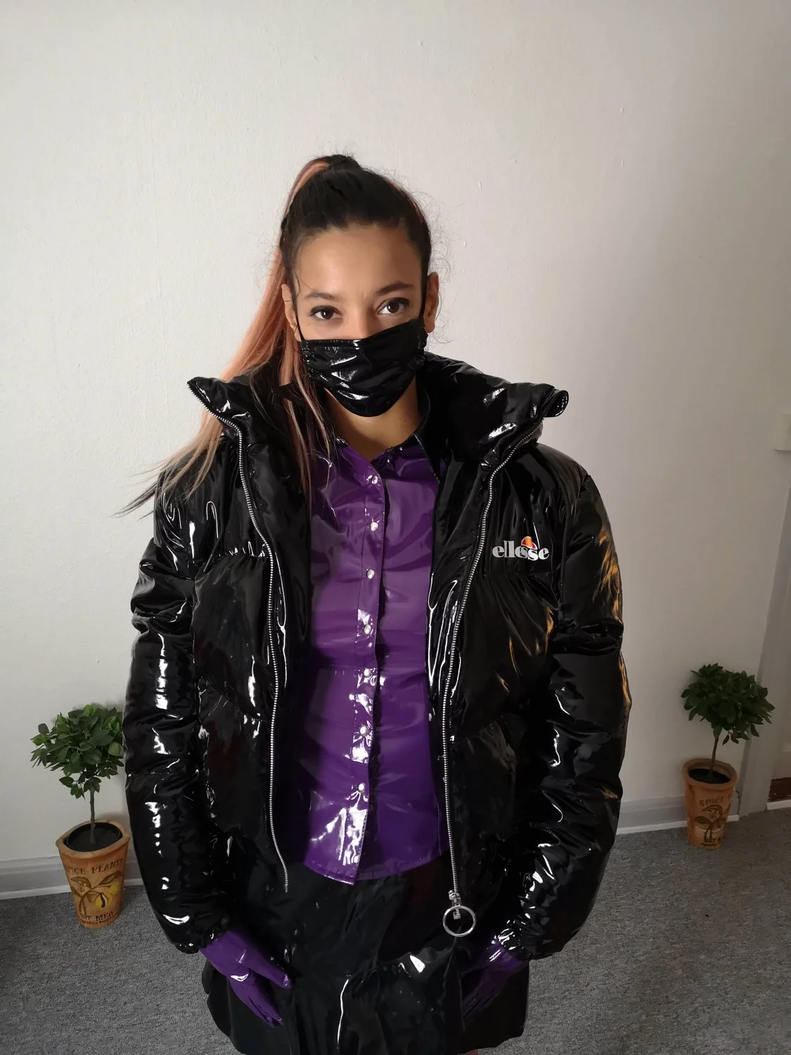 Fucking real hooker in PVC image 42