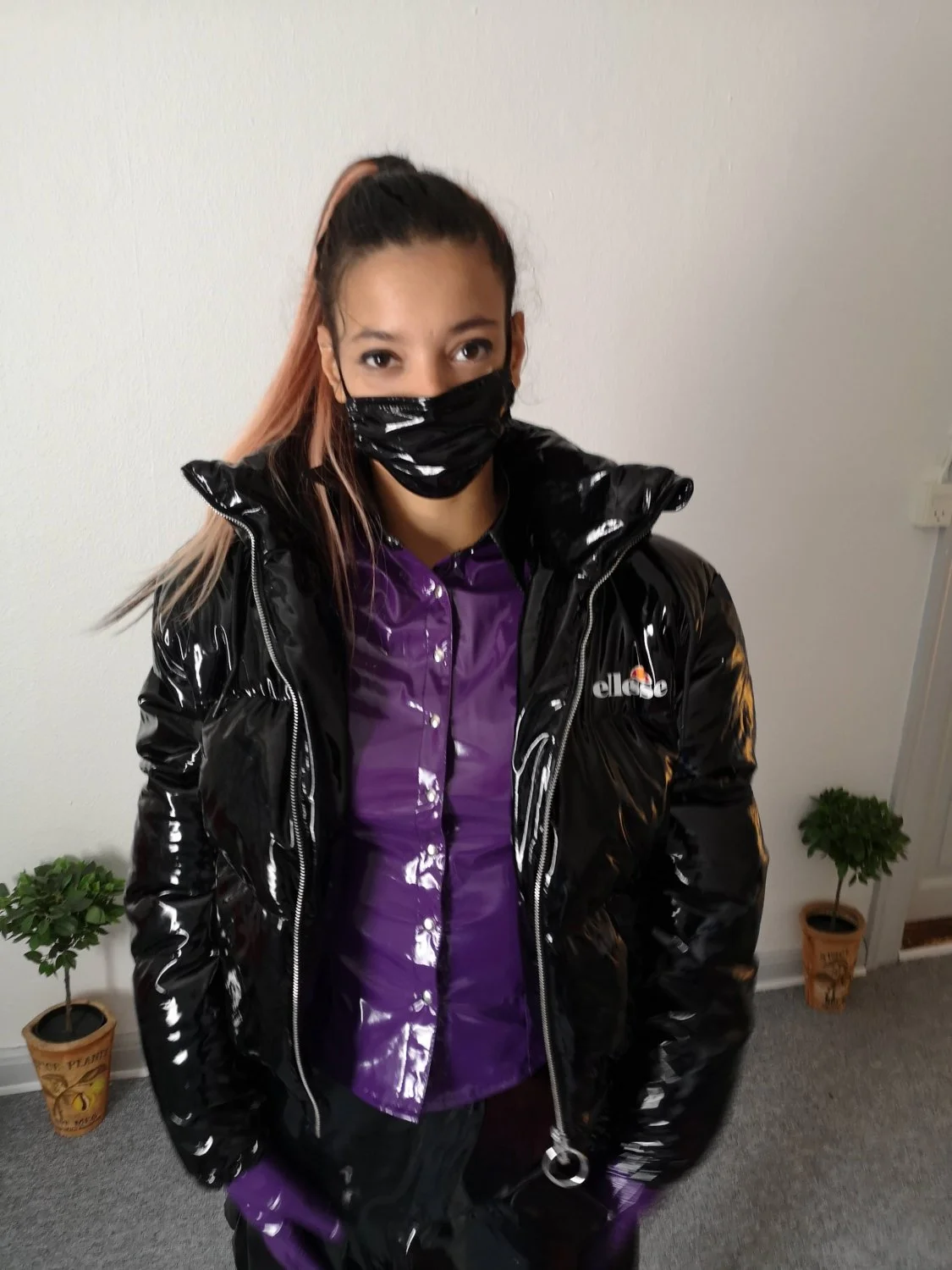 Fucking real hooker in PVC image 46