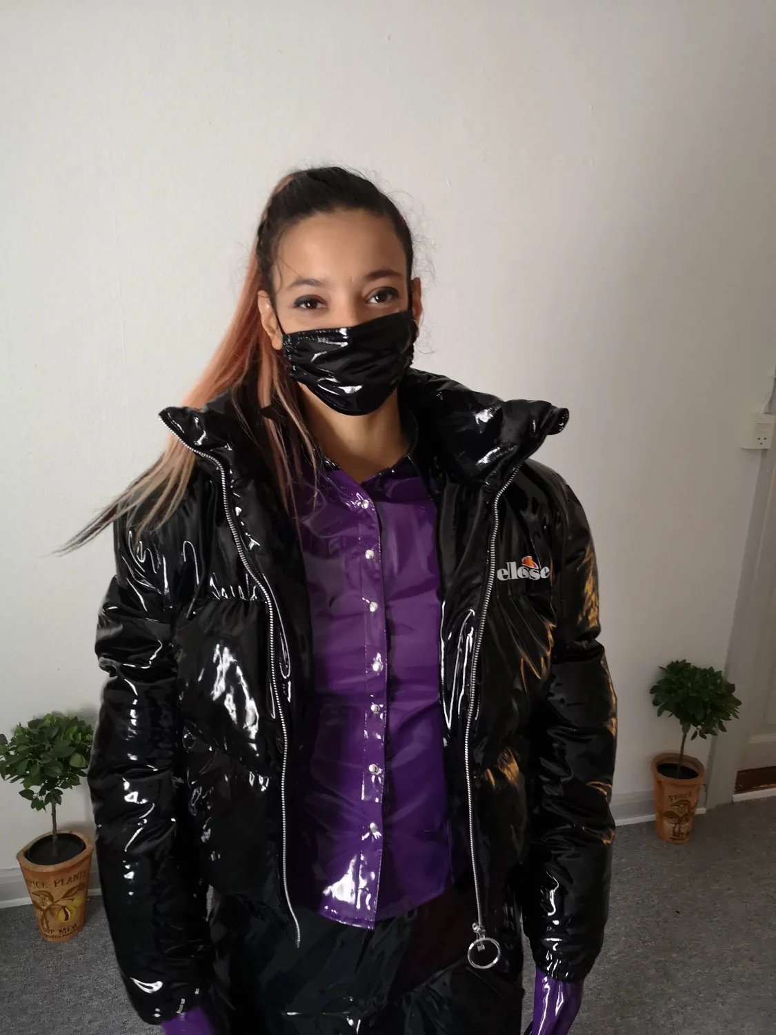 Fucking real hooker in PVC image 47