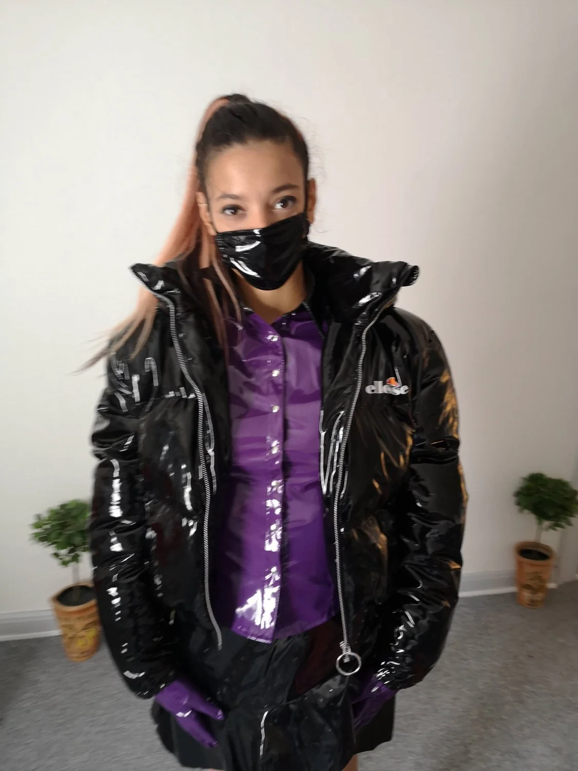 Fucking real hooker in PVC image 48