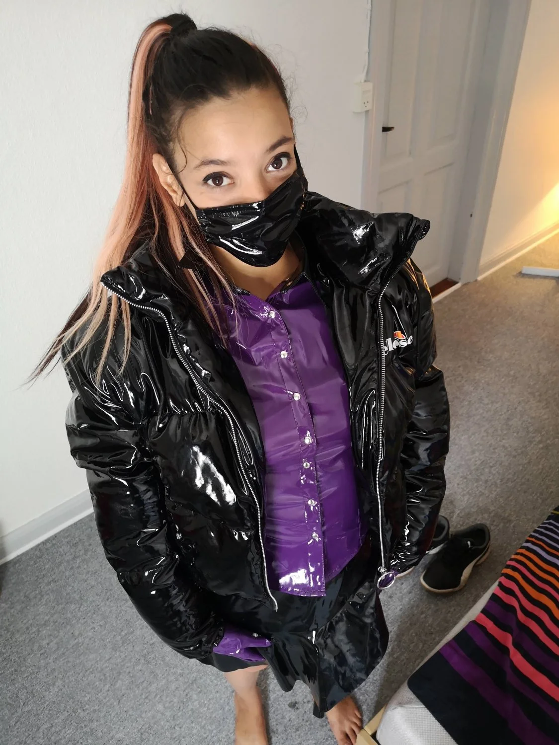 Fucking real hooker in PVC image 49
