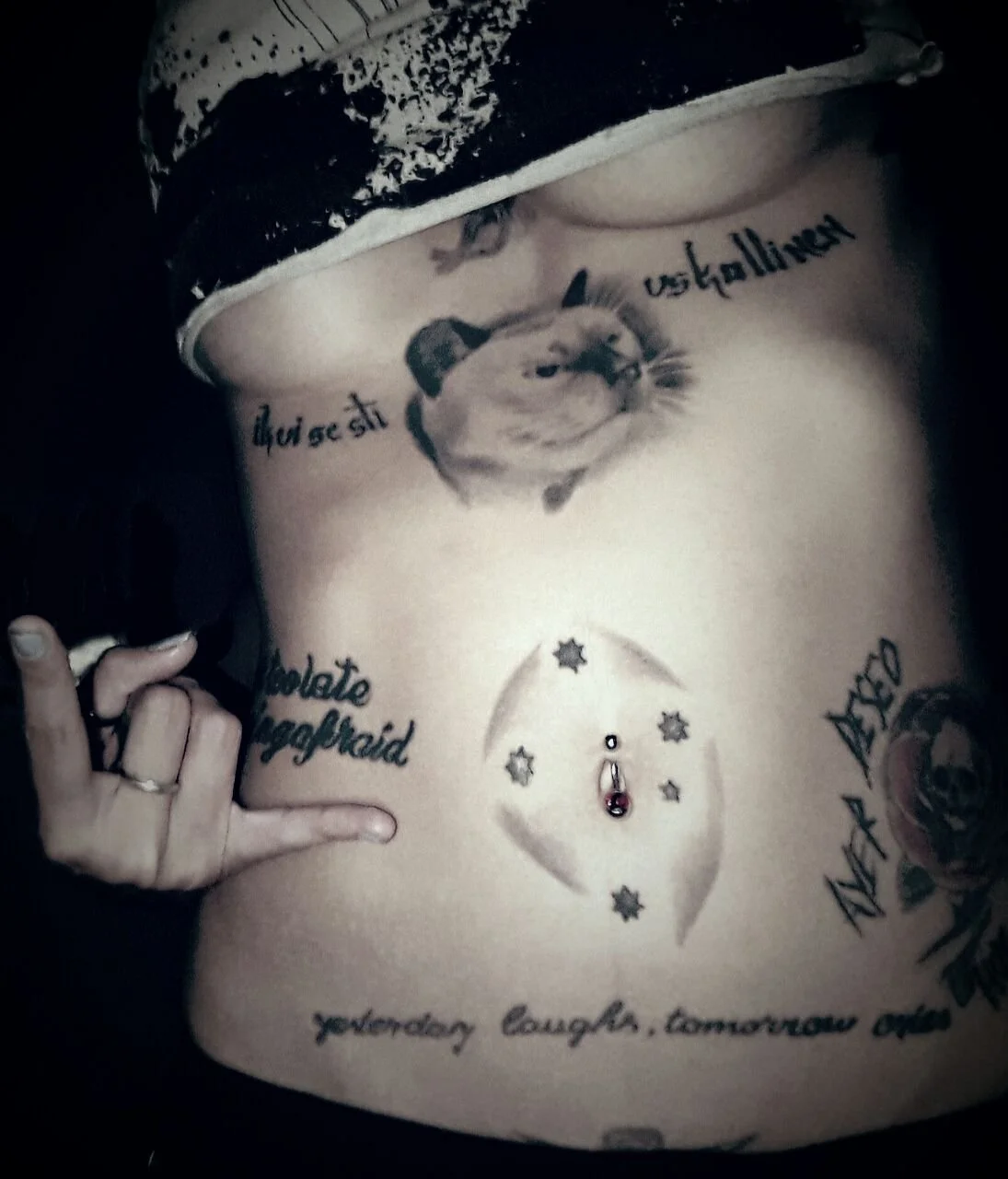 Inktermundia / Julez Arg tattooed skinny bitch image 4