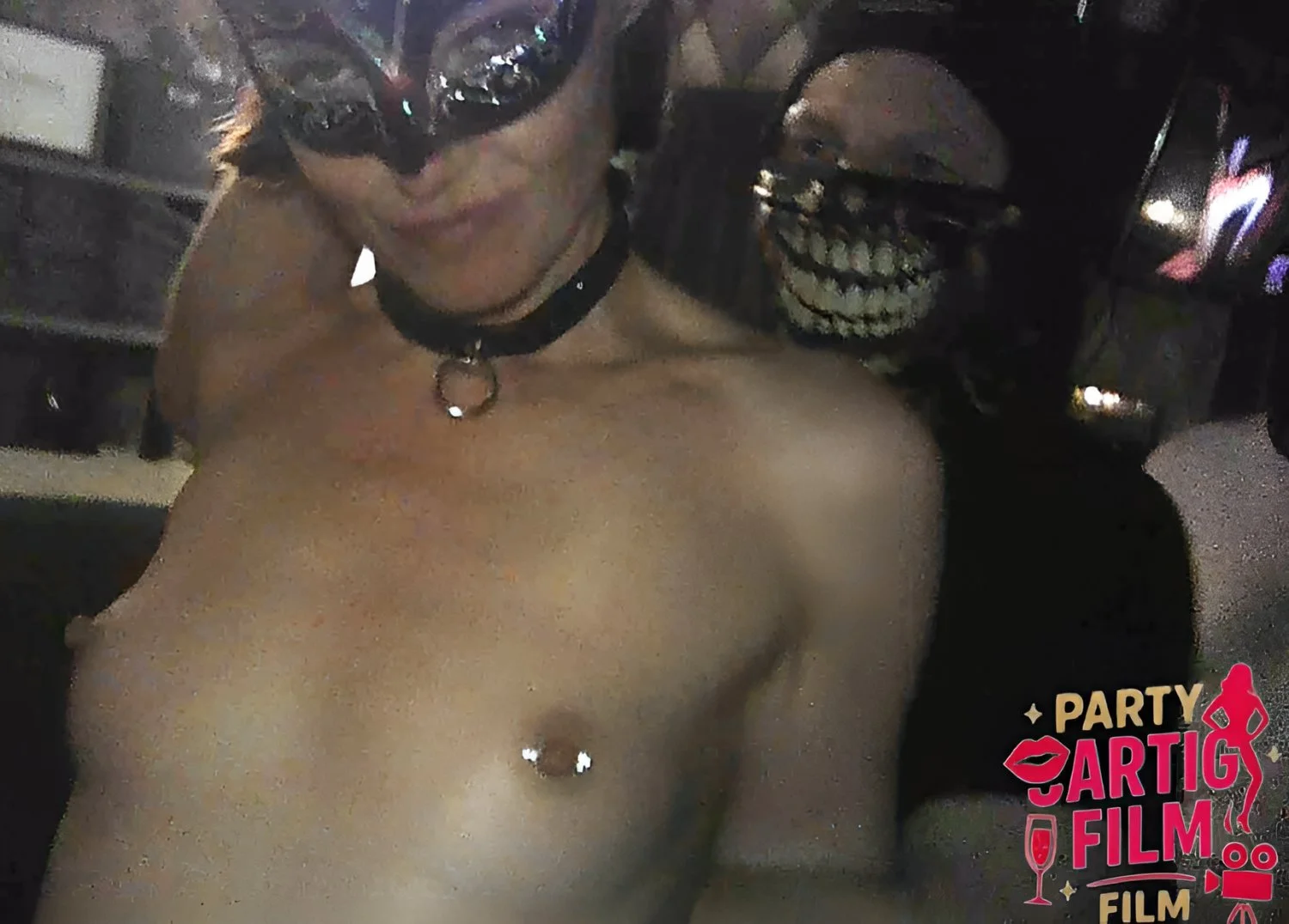 Danish pornstar Gazellen welcoming her fans at her fans gangbang main image