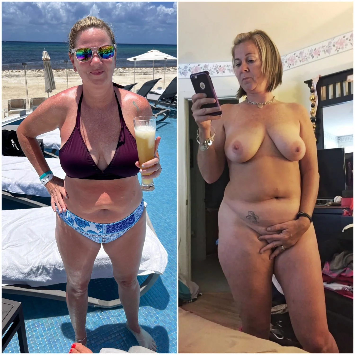 Wives dressed undressed image 10