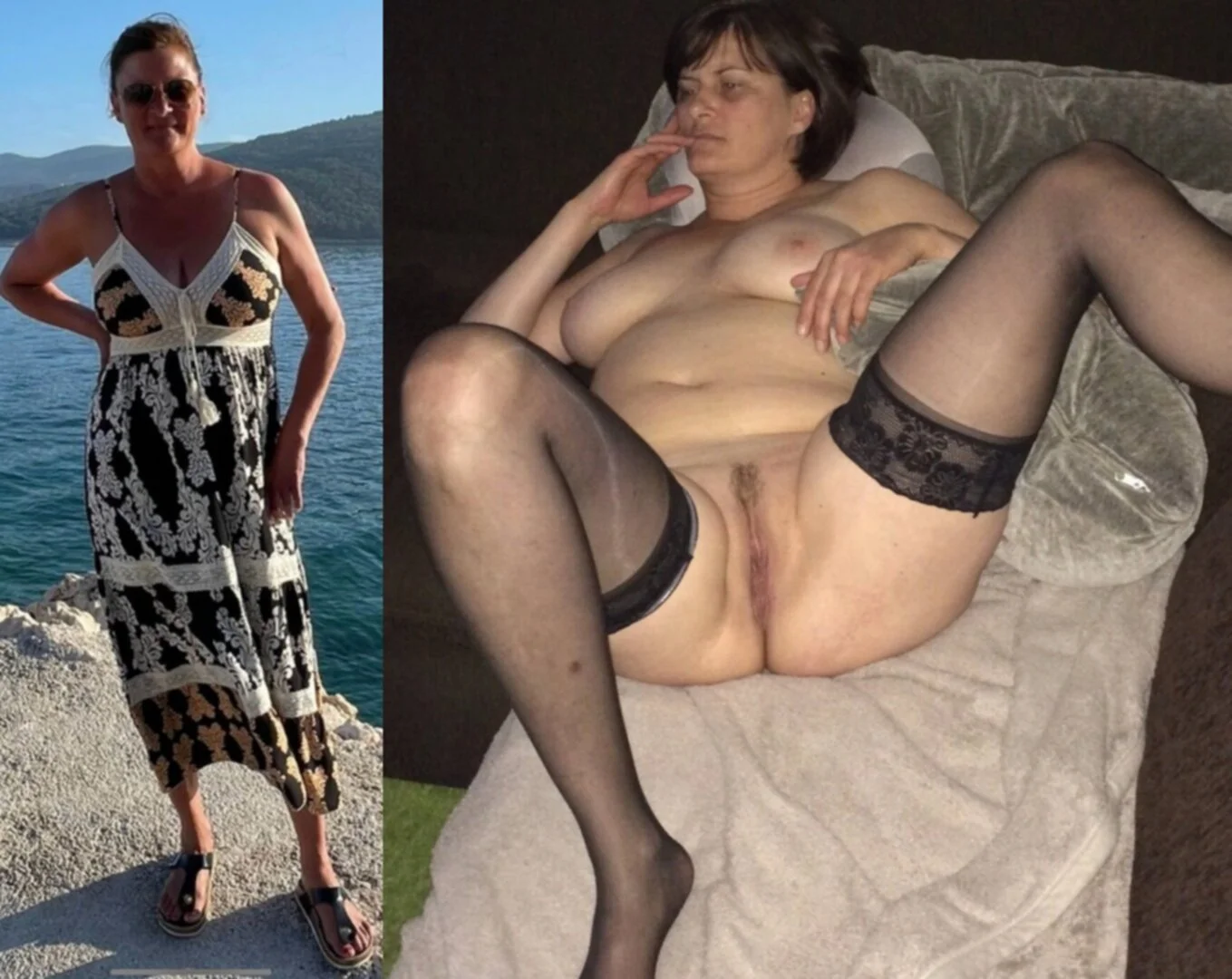 Wives dressed undressed image 3