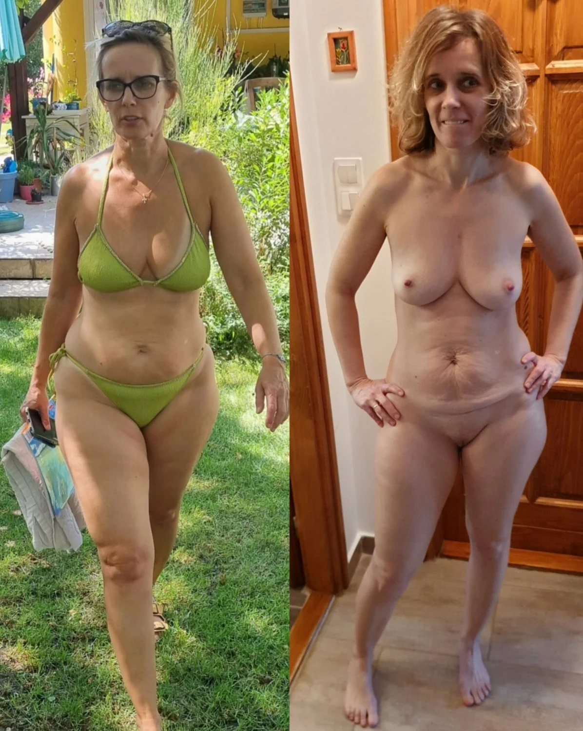 Wives dressed undressed image 9