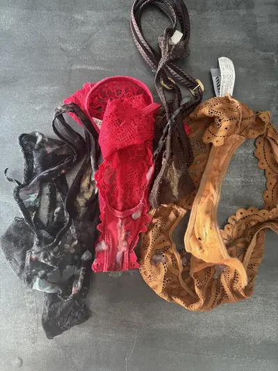 My GF dirty panties covered in cum cover image