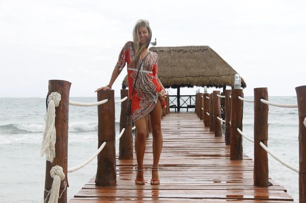 Beautiful girlfriend posing on nudist resort image 43