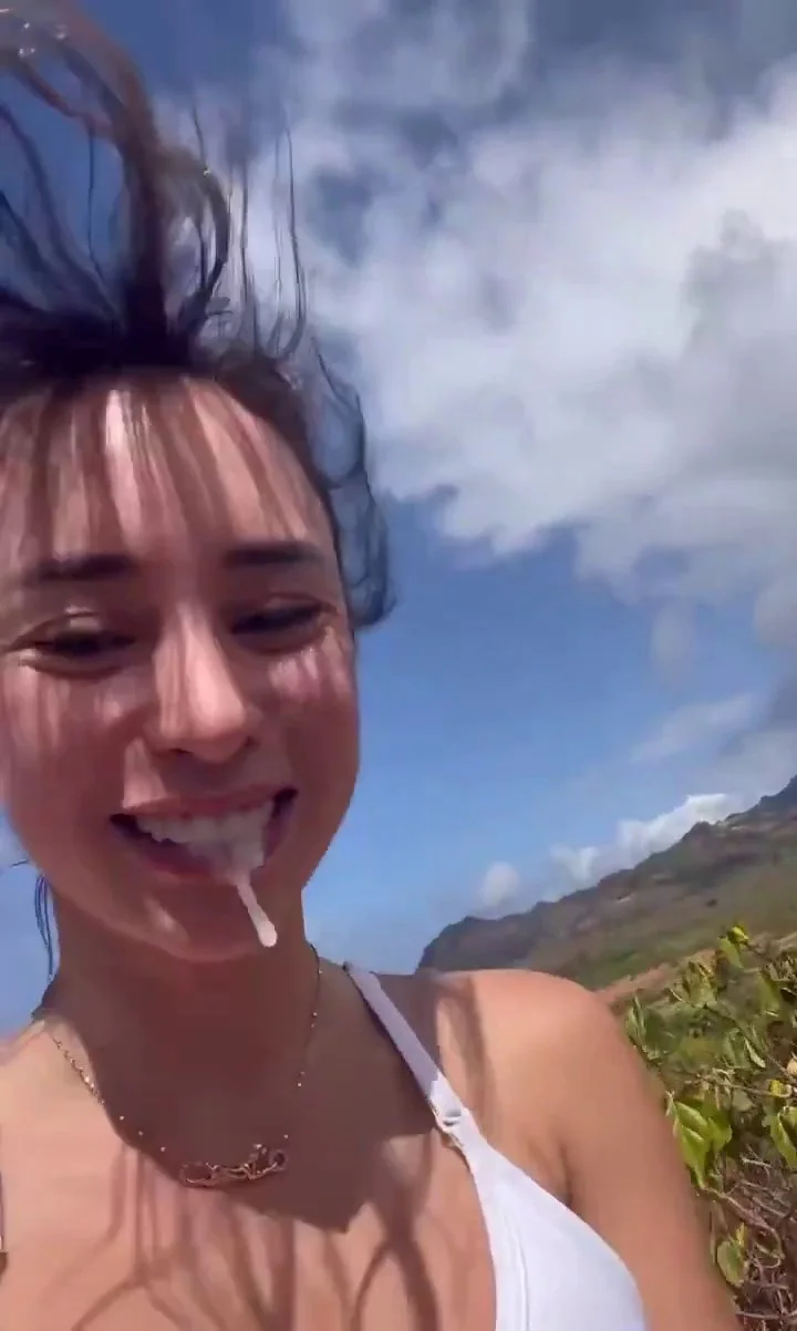 Draining her man's cum during hiking trip image 4