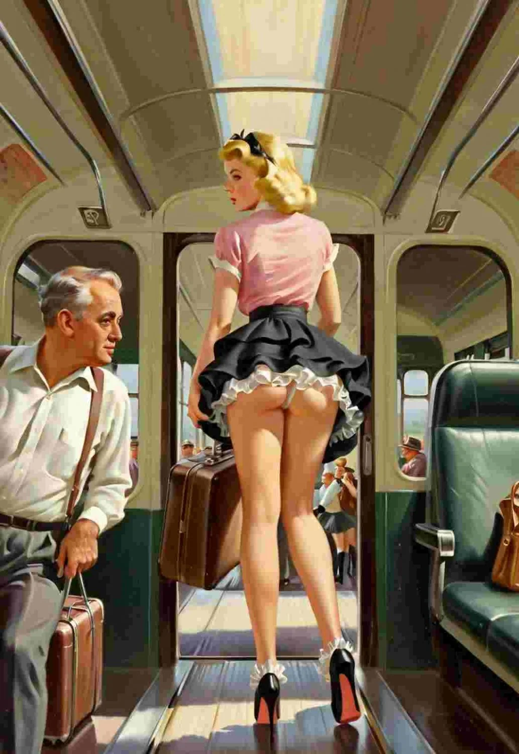 I think pinup art is pretty hot. It's suggesting a story, like any subtle smut should. 😅 image 12