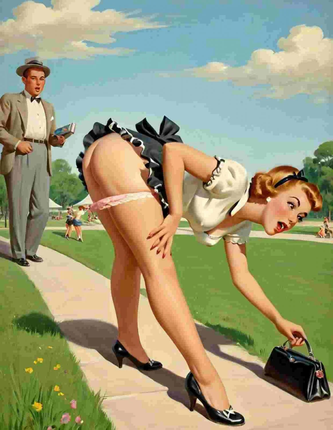 I think pinup art is pretty hot. It's suggesting a story, like any subtle smut should. 😅 image 18
