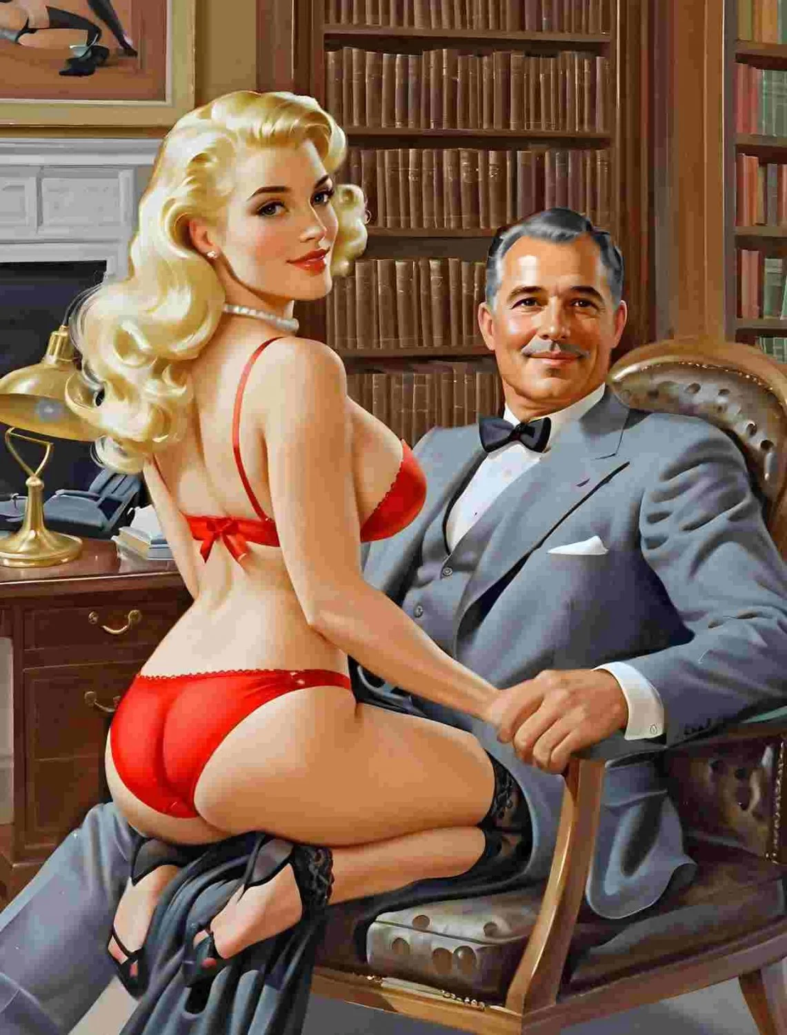 I think pinup art is pretty hot. It's suggesting a story, like any subtle smut should. 😅 image 23