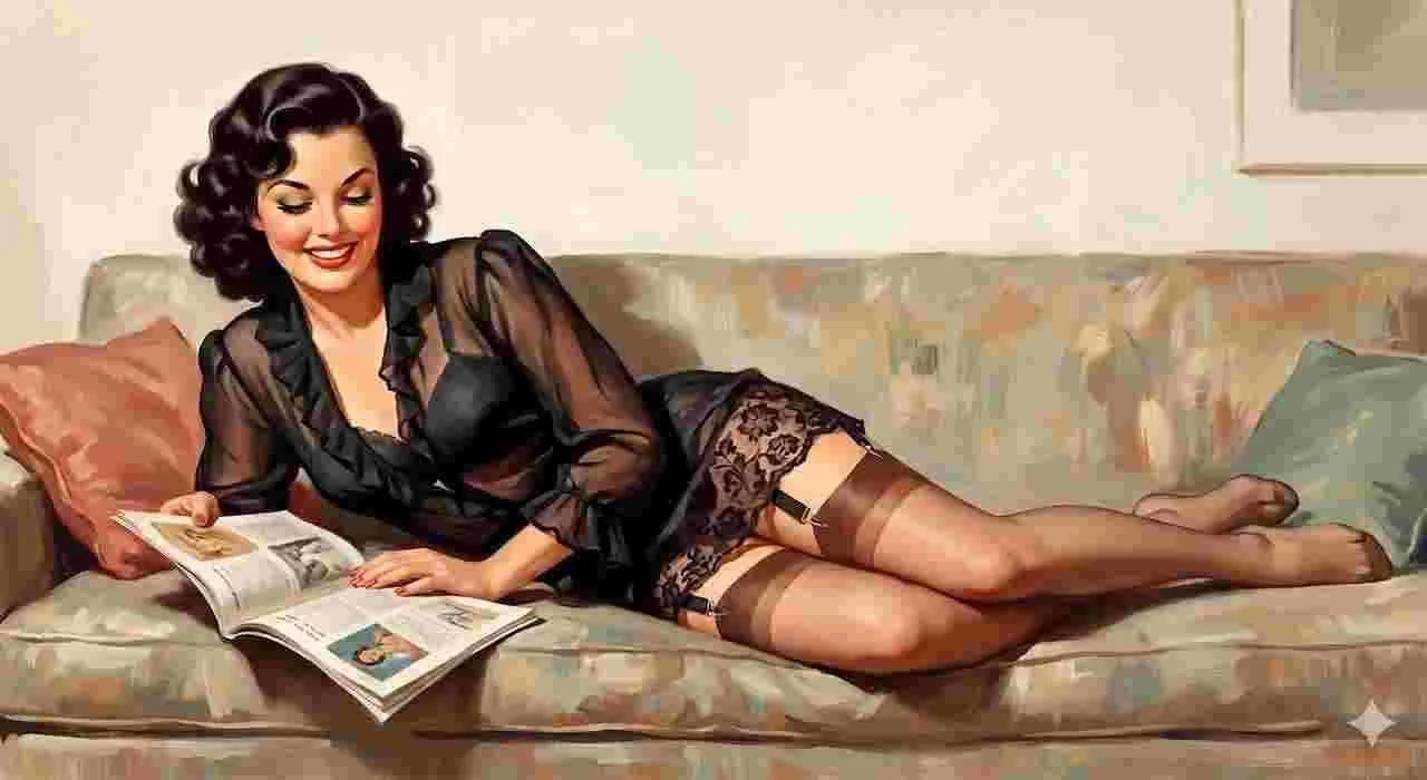 I think pinup art is pretty hot. It's suggesting a story, like any subtle smut should. 😅 image 7
