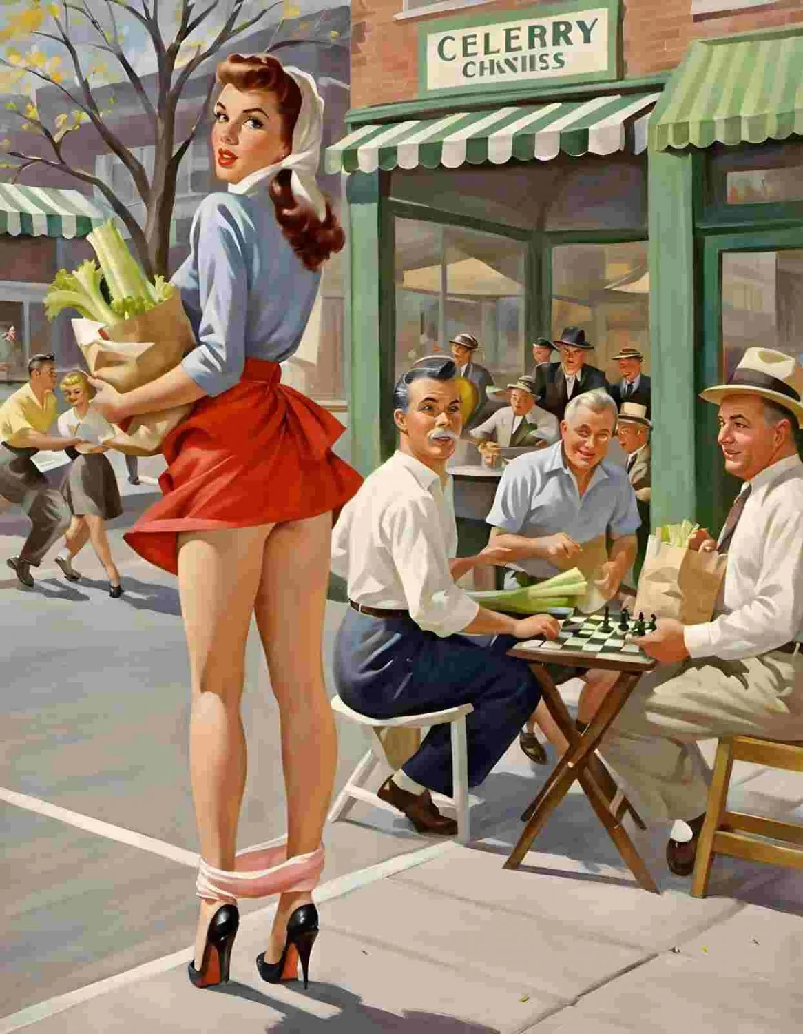 I think pinup art is pretty hot. It's suggesting a story, like any subtle smut should. 😅 image 8