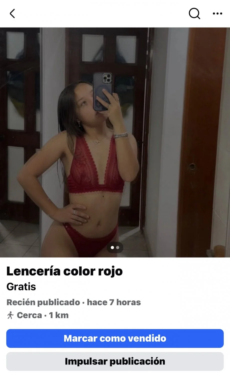 🔥Publicación de market place donde si le pides fotos de ella te manda más fotitos ricas y calientes image 1