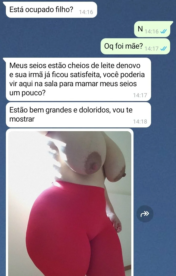 Ajudando a esvaziar os seios da Mamãe! main image