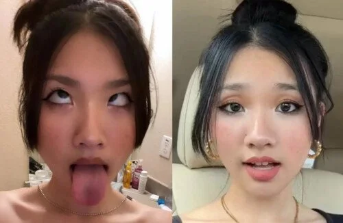 Asian teen TikTok slut leaked. Ahegao face Abg main image