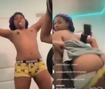 Slim Ebony hoe flashing on IG live cover image