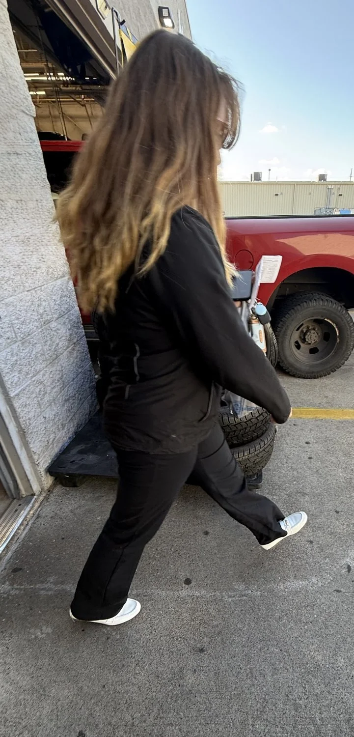 Fucking and spitting on woman’s left black heels in her car image 2