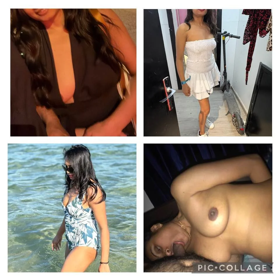 Beautiful Brown Indian Slut Wife Shared by Hubby on Kik image 12