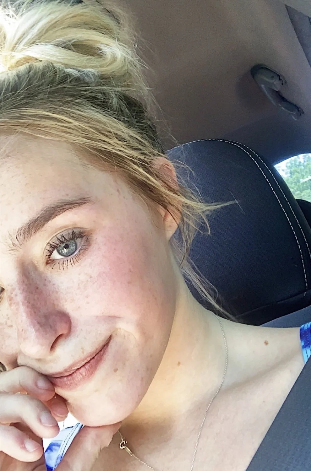 NN blonde slut Delanie loves to show off her huge tits and blue eyes on socials image 11