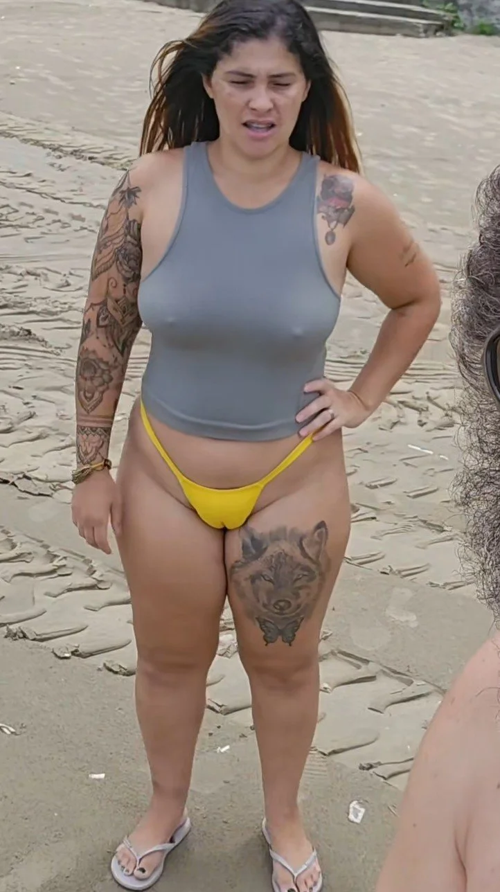 Brazilian swinger couple who live and fuck on the beach image 23