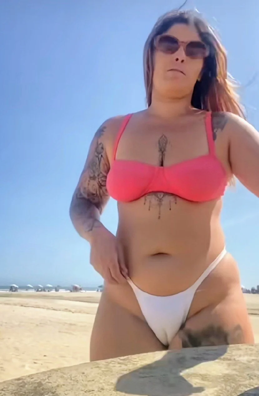 Brazilian swinger couple who live and fuck on the beach image 3