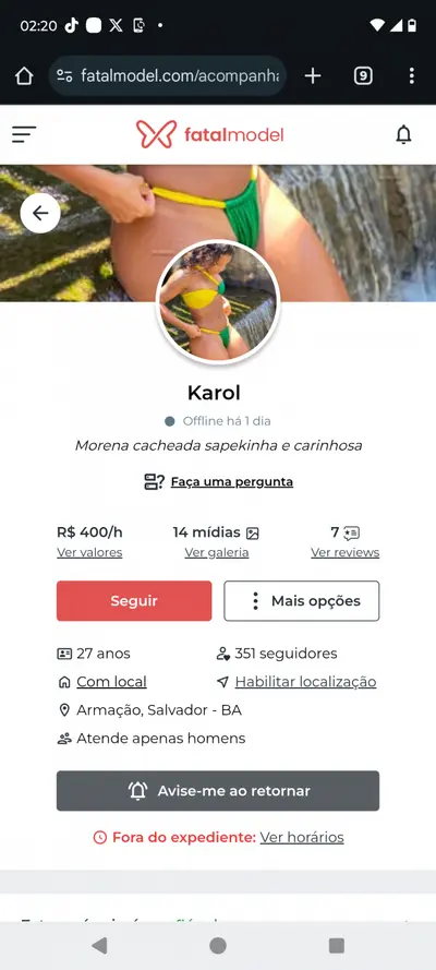 Karol fatal model salvador BA cover image