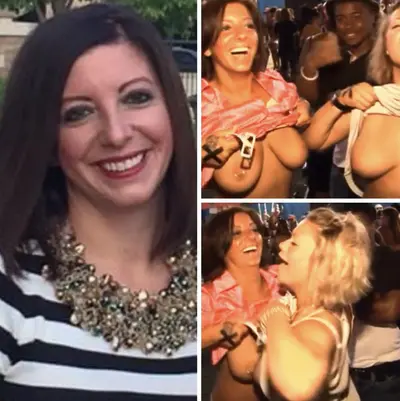 Hot m0m Nicky rubs her pierced tits on friend for the camera cover image