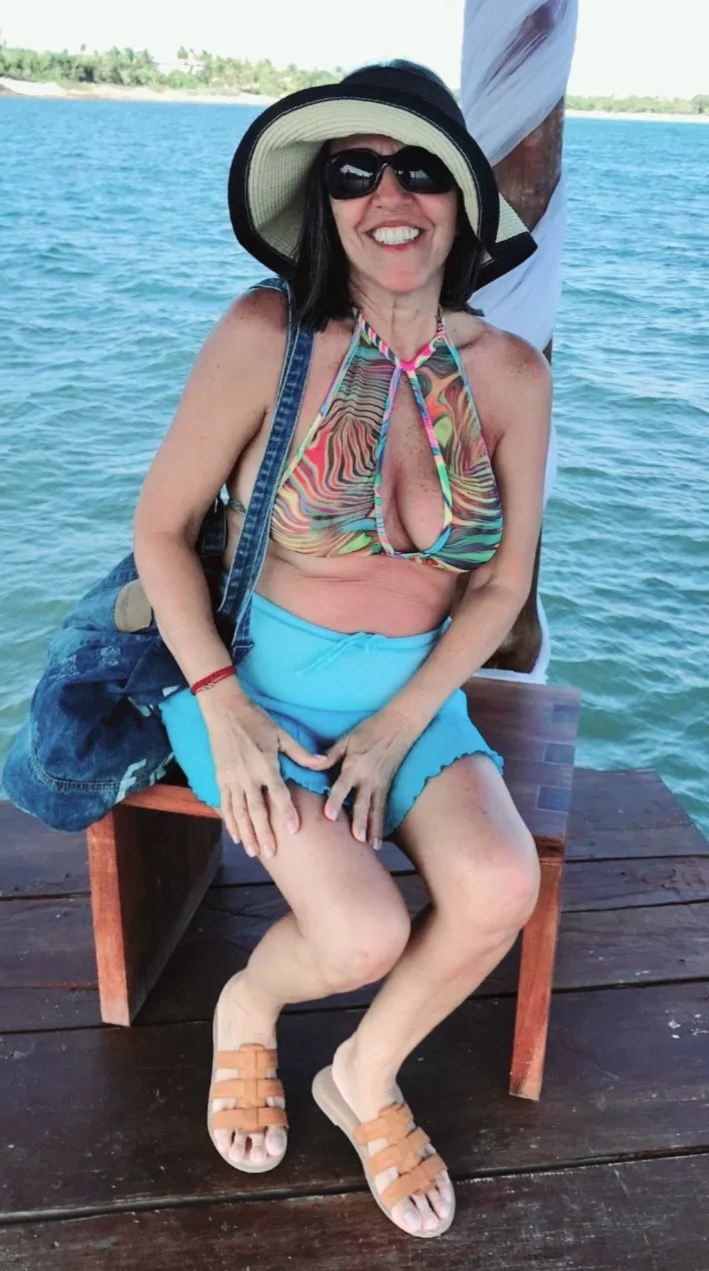 Sexy and hot skinny brunette mature image 9