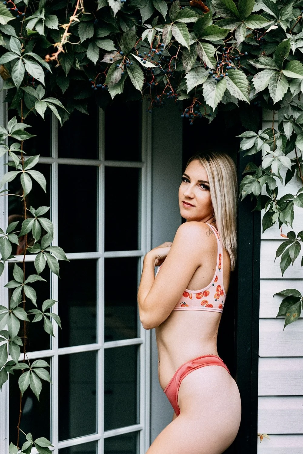 Gorgeous tiny tit blonde boudoir image 16