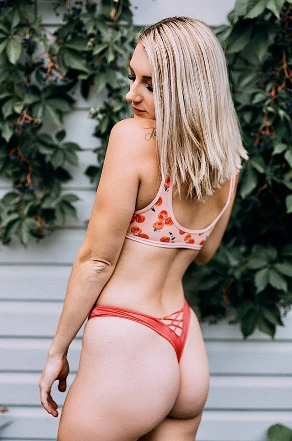 Gorgeous tiny tit blonde boudoir image 9
