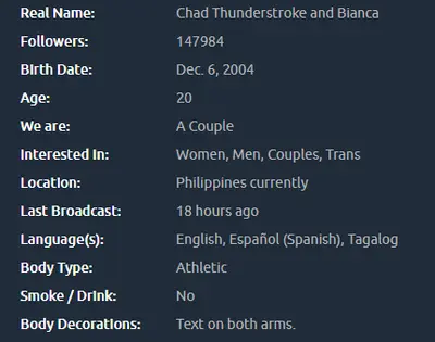 Chad & Bianca cover image