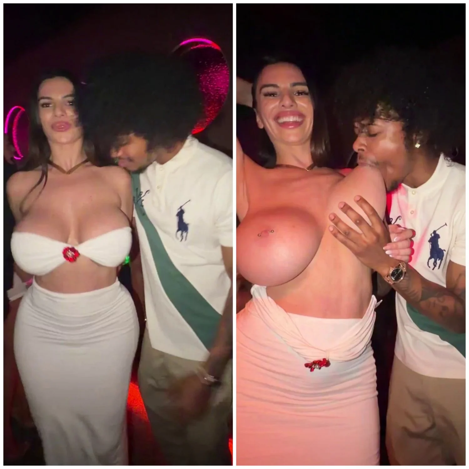 Bro sucking her titties at the club 😮😍 image 10