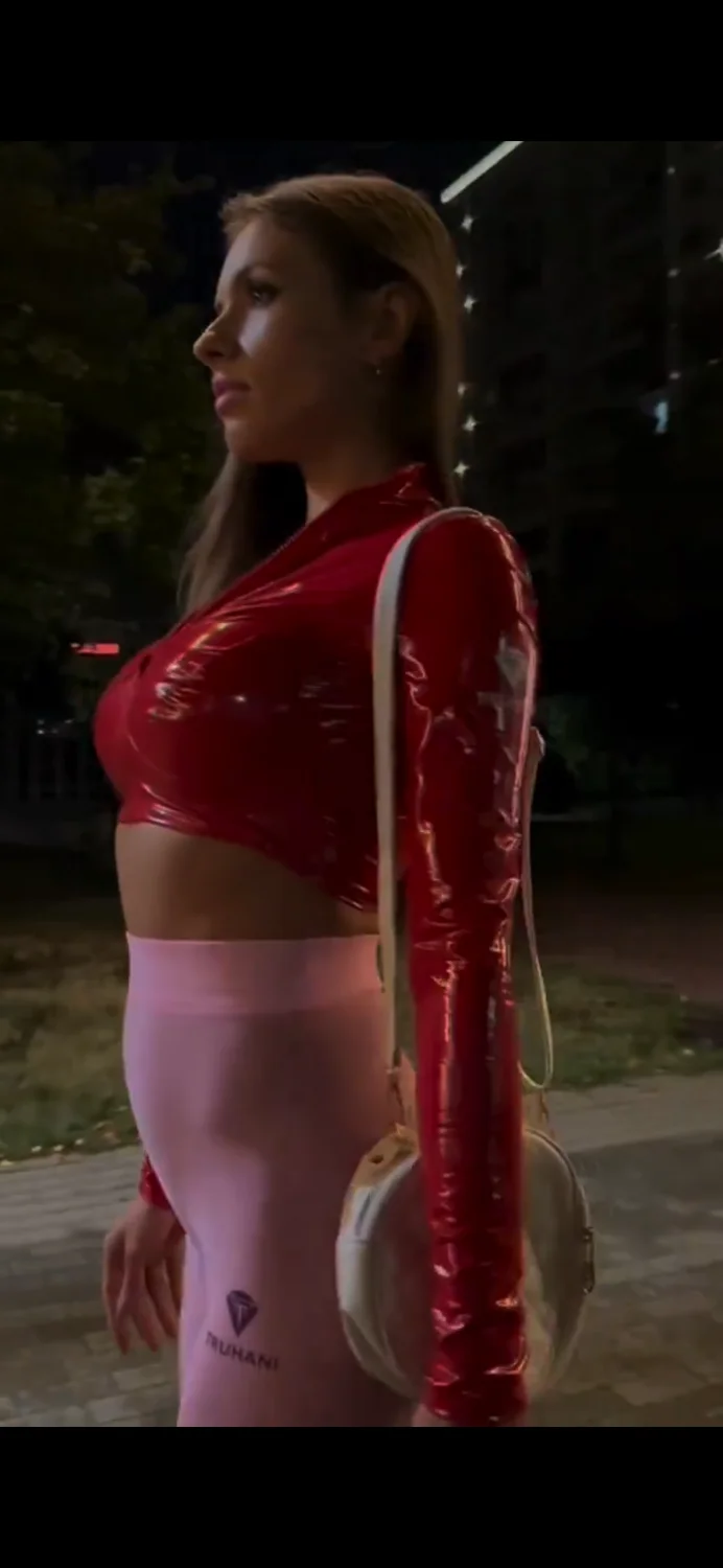 🥵 Sexy see trough pink cameltoe legging with LED buttplug toe🥵 image 7